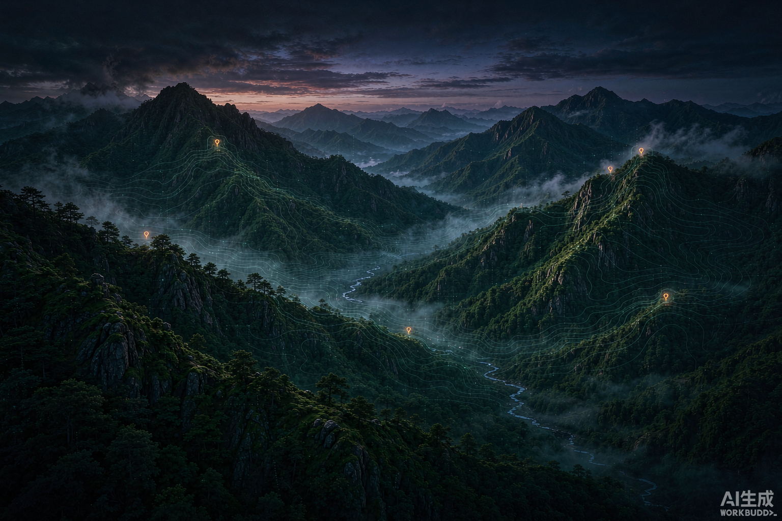 外业作业山区地形